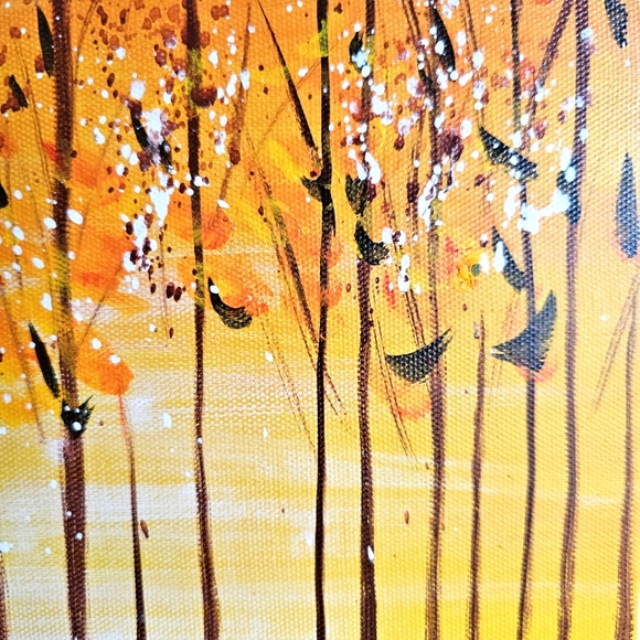 Set of 2 Abstract Landscape Oil Painting Autumn Scenery Wall Art Canvas Oil Art - Picture 7 of 12